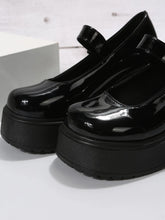 Women Black Mary Jane Pumps, Elegant Round Toe Chunky Heeled Pumps